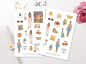 Preview: Mädchen Reisen Sticker Set